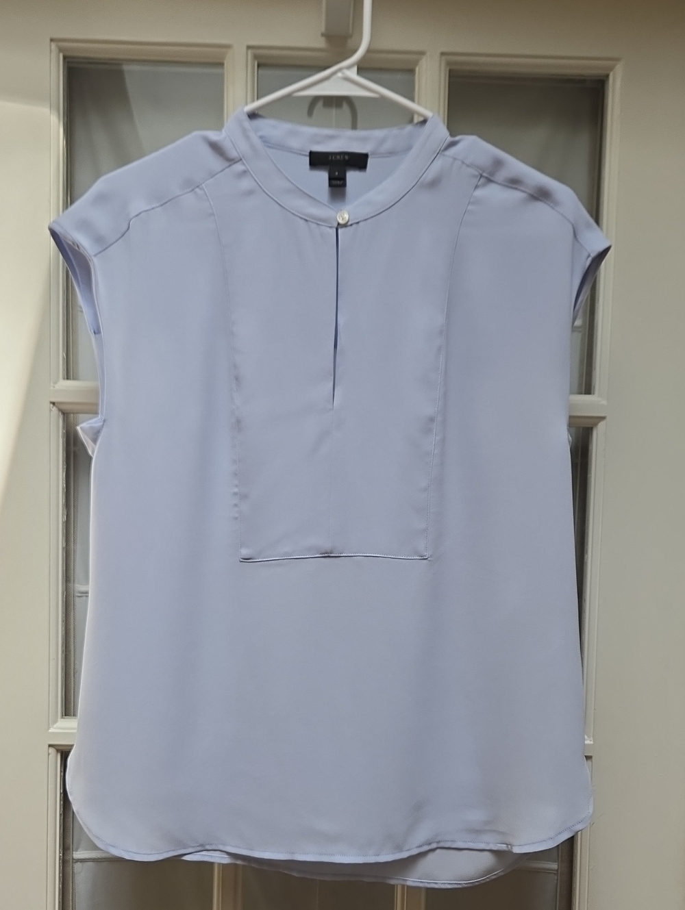 J. Crew Light Blue Cap-Sleeve Blouse